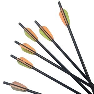 Crossbow Bolts 2219 Black Aluminum 17" Set of 6 aluminum hunting practice bow